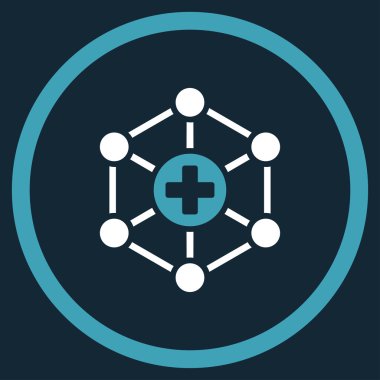 Tıbbi ağ yuvarlak simge