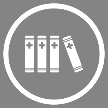 Tıp kütüphanesi yuvarlak simge