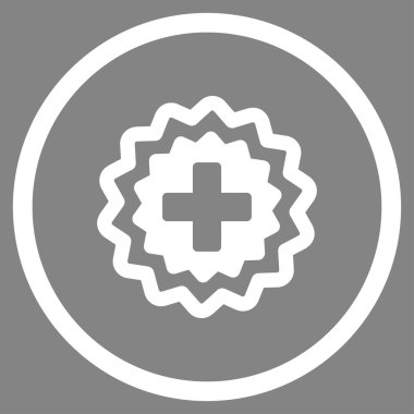 Tıbbi damga çember simge çapraz