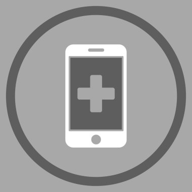 Mobil tıp çember simge