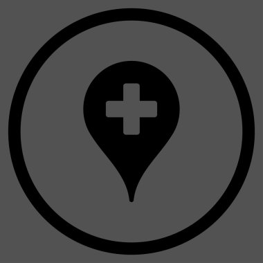 Klinik harita işaretçi çember simge