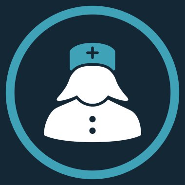 Hemşire yuvarlak simge