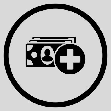 Tıbbi masraflar yuvarlak simge