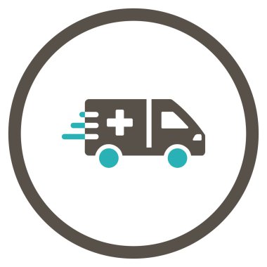 Ambulans araba çember simge