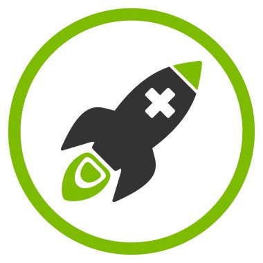 Tıbbi roket yuvarlak simge