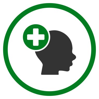 Kafa tedavi yuvarlak simge