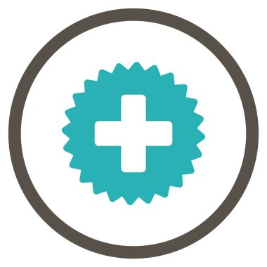 Tıp damga yuvarlak simge