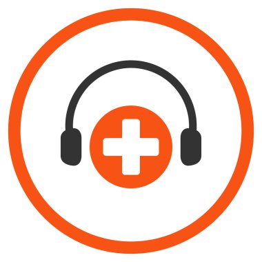 Hastane arama servisi simgesini yuvarlak