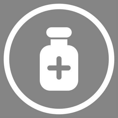 İlaç konteyner çember simge