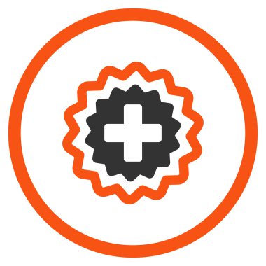 Tıbbi damga çember simge çapraz