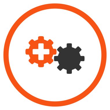 Tıbbi işlem yuvarlak simgesi