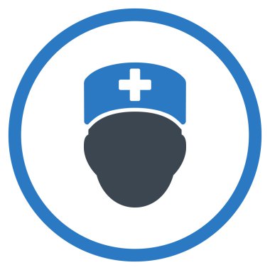 Doktor kafa simgesi yuvarlak