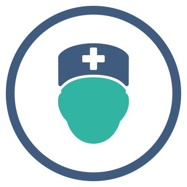 Doktor kafa simgesi yuvarlak