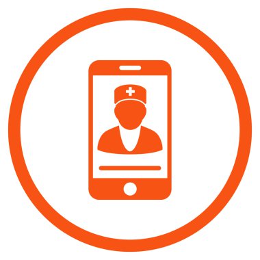 Cep doktor simgesi yuvarlak