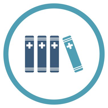 Tıp kütüphanesi yuvarlak simge