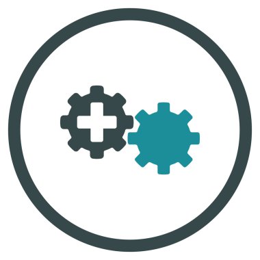 Tıbbi işlem yuvarlak simgesi