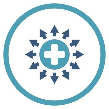 Eczane dağıtım yuvarlak simge