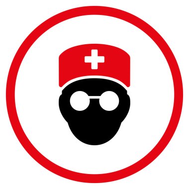 Doktor kafa simgesi yuvarlak