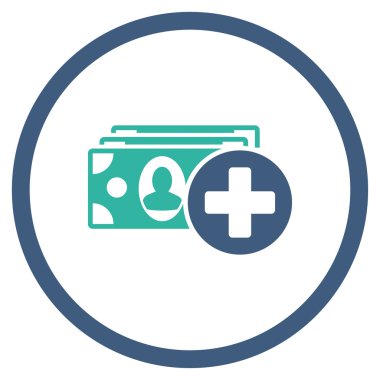 Tıbbi masraflar yuvarlak simge