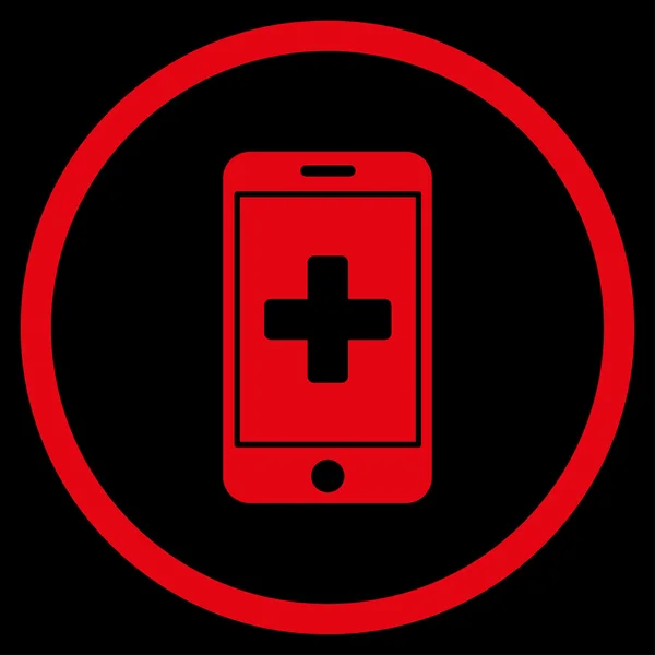 Mobile medycznej krążyły ikona — Zdjęcie stockowe