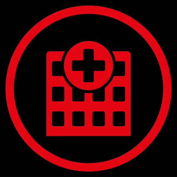 Hospital Rounded Icon — Stock Photo, Image