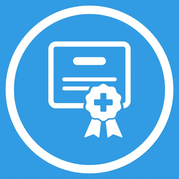 Tıbbi sertifika çember simge — Stok fotoğraf