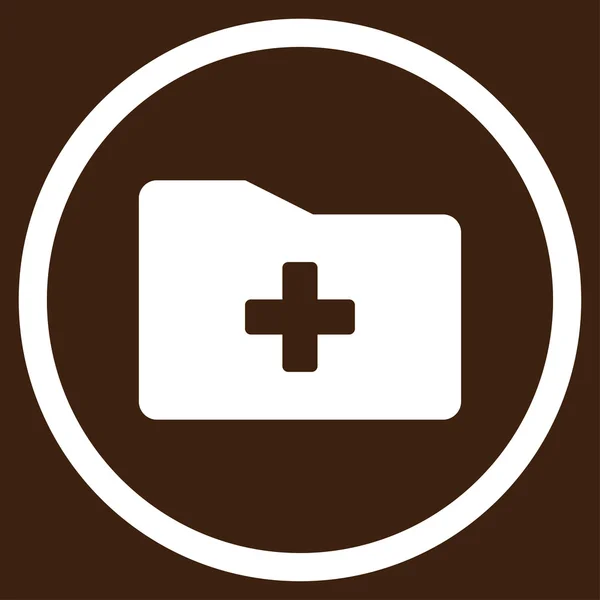 Medical Folder Rounded Icon — Stock Photo, Image