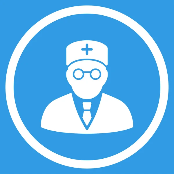 Main Physician Rounded Icon — Stock Photo, Image