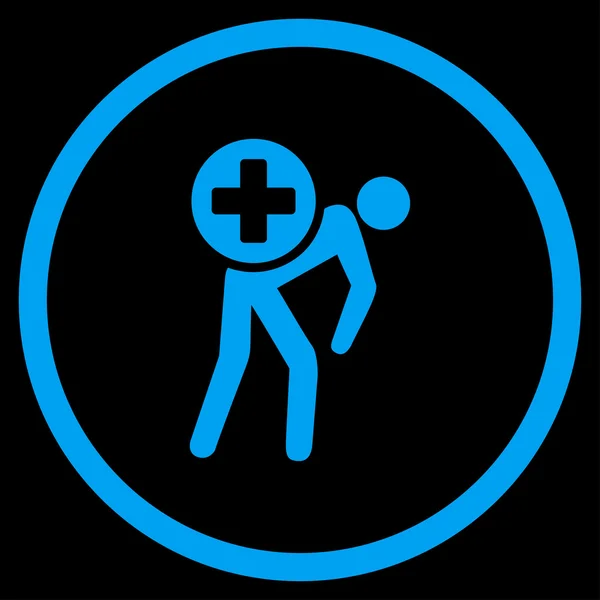Medication Courier Circled Icon — Stock Photo, Image