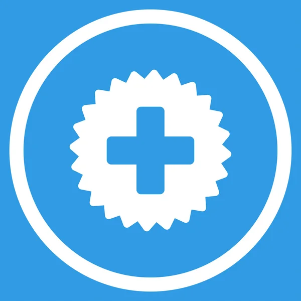 Icono circular de sello de atención médica — Foto de Stock