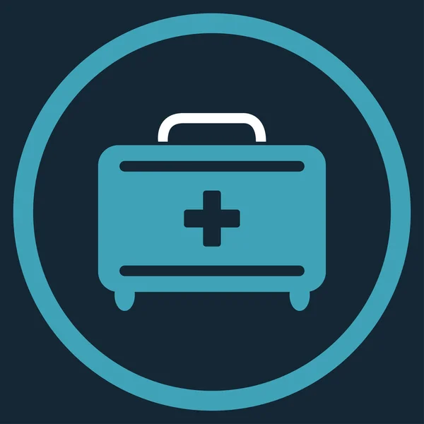 First Aid Toolkit Rounded Icon — Stock Photo, Image