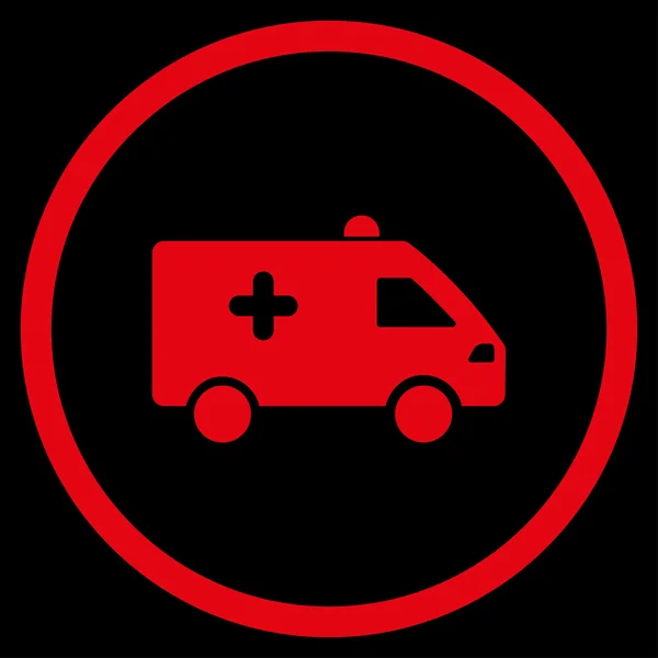 Szpital samochodu ikona zaokrąglone — Zdjęcie stockowe