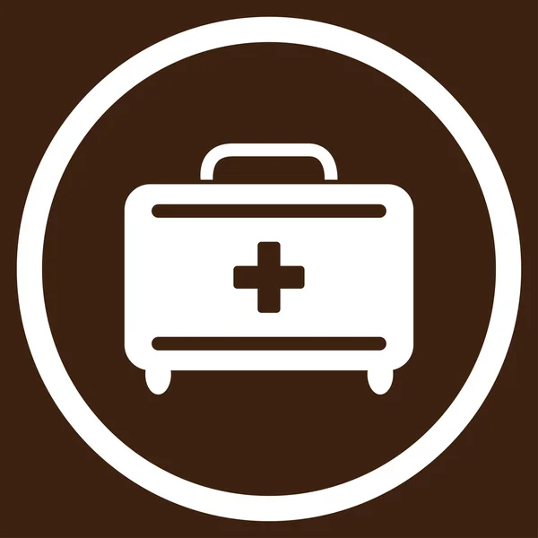 First Aid Toolkit Rounded Icon — Stock Photo, Image