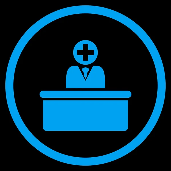 Lékařská byrokrat v kroužku ikona — Stock fotografie