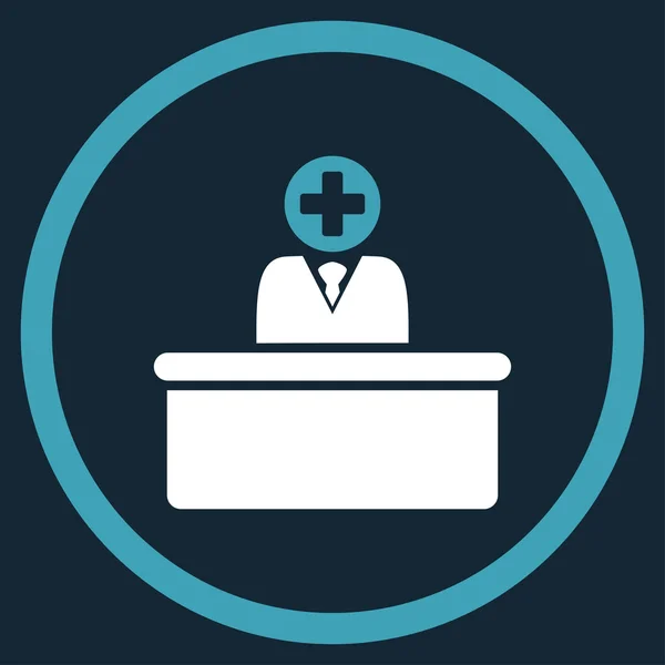 Medical Bureaucrat Circled Icon — Stock Photo, Image