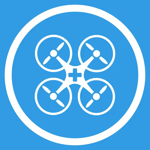 Icono circular de drones médicos —  Fotos de Stock