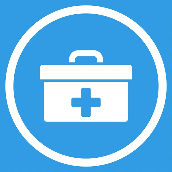 응급 처치 도구 상자 동그라미 아이콘 — 스톡 사진