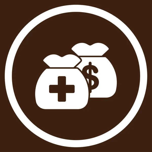 Медичні фонди Округла ікона — стокове фото