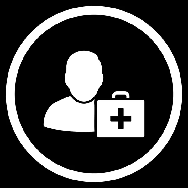 Caballero de primeros auxilios redondeado icono — Foto de Stock