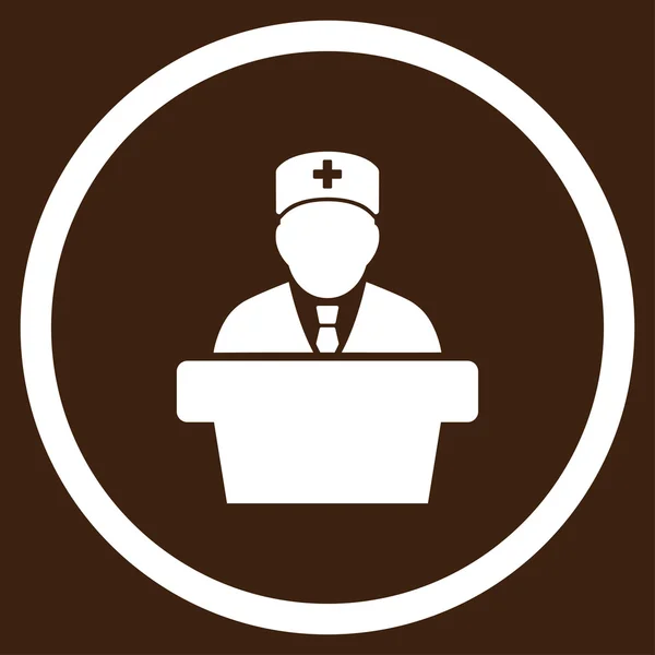 Icono Círculo Oficial de Salud — Foto de Stock