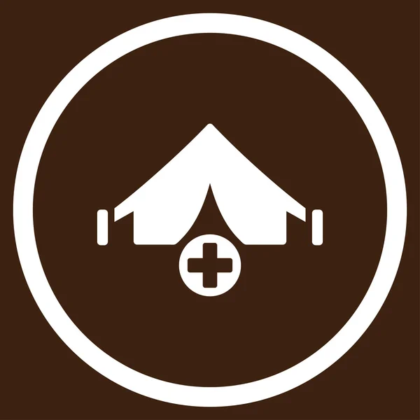野战医院圆形的图标 — 图库照片