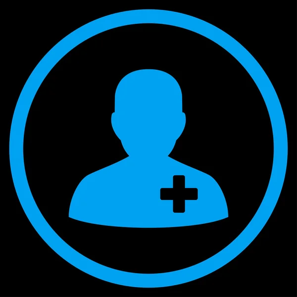 Ícone de Voluntário Médico Arredondado — Fotografia de Stock