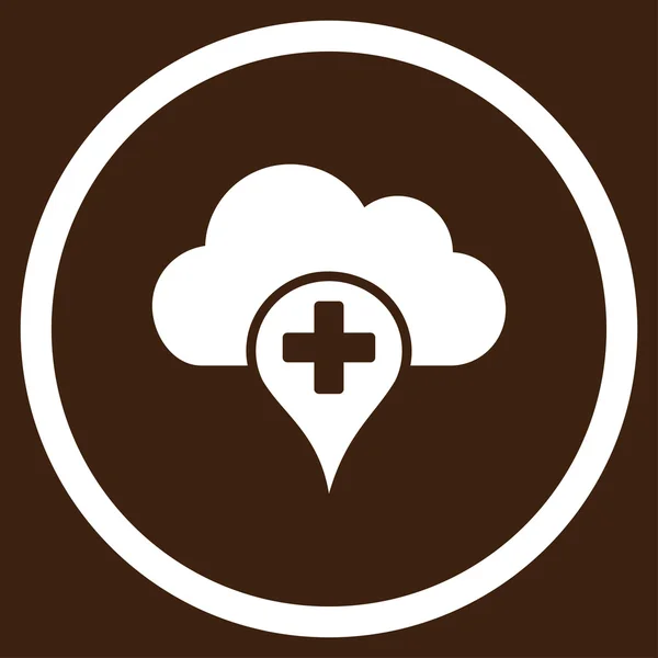 Medicinska Cloud inringade ikonen — Stockfoto