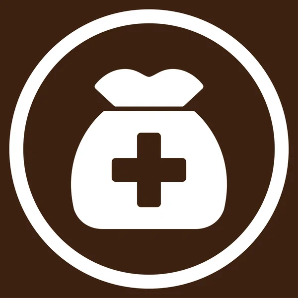 Icono circulado de capital médico — Foto de Stock