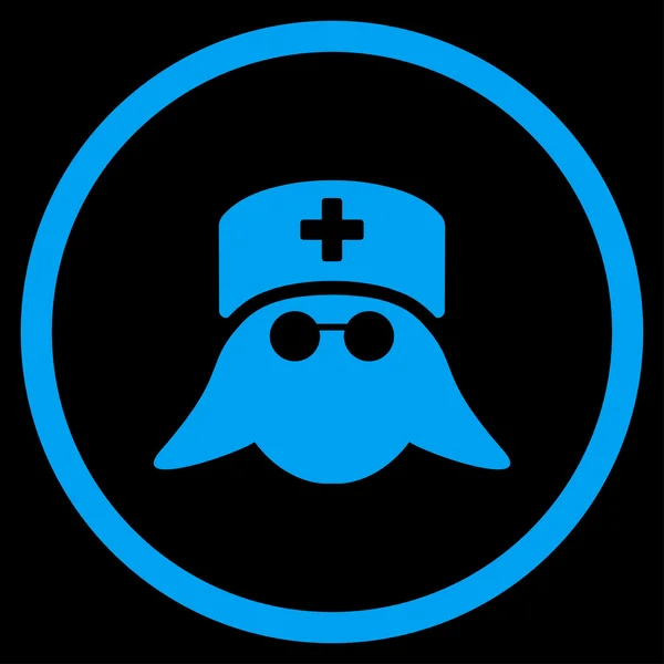 Enfermeira médica cabeça círculo ícone — Fotografia de Stock