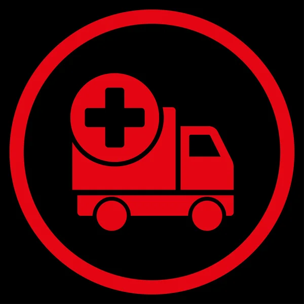 Zaokrąglone ikona medycznej dostawy — Zdjęcie stockowe