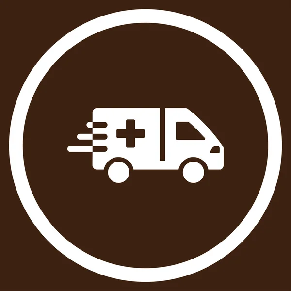 Icono circular de coche de ambulancia — Foto de Stock