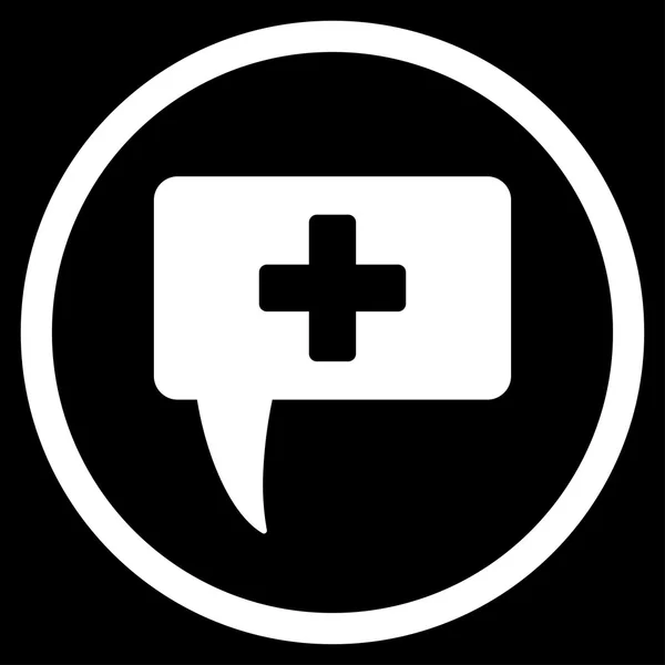 Medyczne odpowiedź krążyły ikona — Zdjęcie stockowe