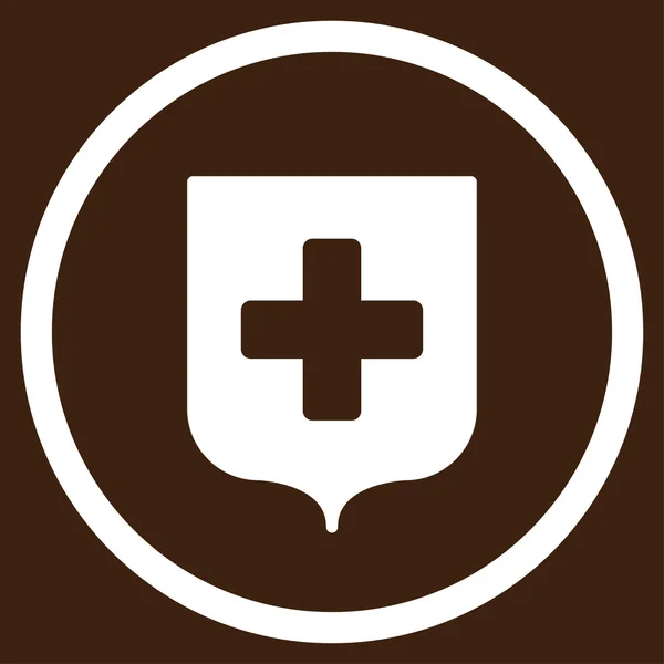 Медичний щит кільцева ікона — стокове фото