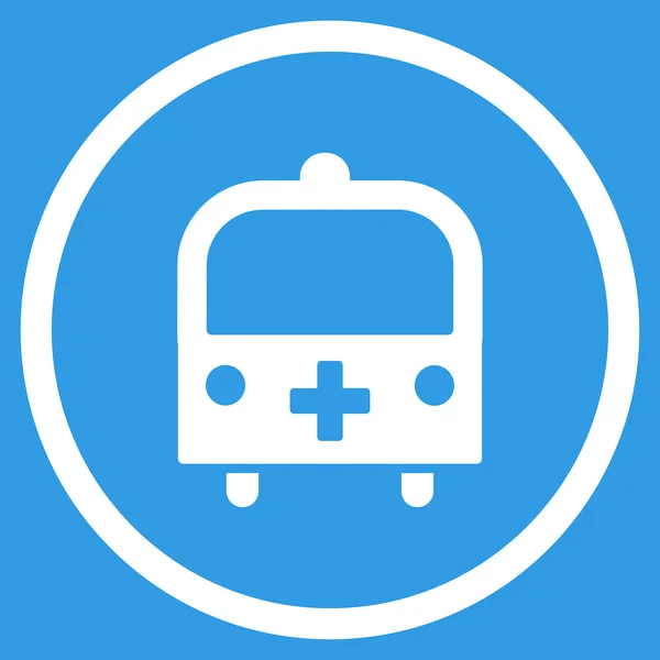 医疗巴士圆形的图标 — 图库照片